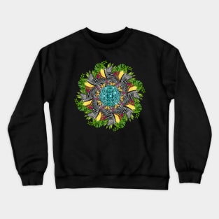 Disco zebra mandala Crewneck Sweatshirt